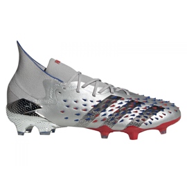 Kopačky Adidas Predator Freak.1 Fg M FY1050 šedá stříbrný Kopačky Adidas Predator Freak.1 Fg M FY1050 šedá stříbrný