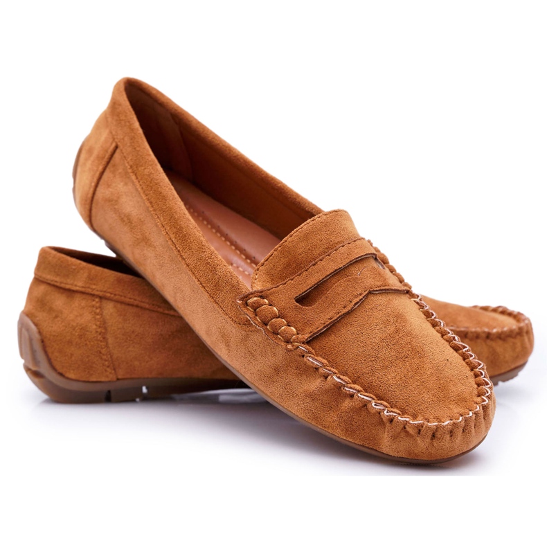 PS1 Dámské mokasíny semišové Bolero Camel hnědý