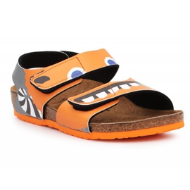 Birkenstock Palu Kids Bs 1019047 černý pomerančový