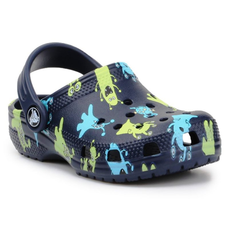 Crocs Classic Monster Print Clog Jr 206833-410 námořnická modrá Crocs Classic Monster Print Clog Jr 206833-410 námořnická modrá
