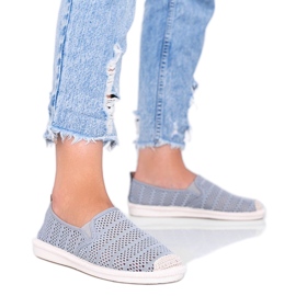 Tropické slunce šedé krajkové espadrilky šedá Tropické slunce šedé krajkové espadrilky šedá