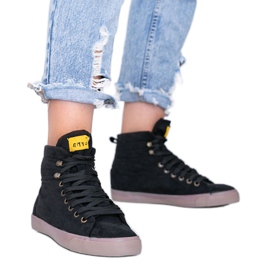 Černé kotníkové tenisky od Bujal černá Černé kotníkové tenisky od Bujal černá