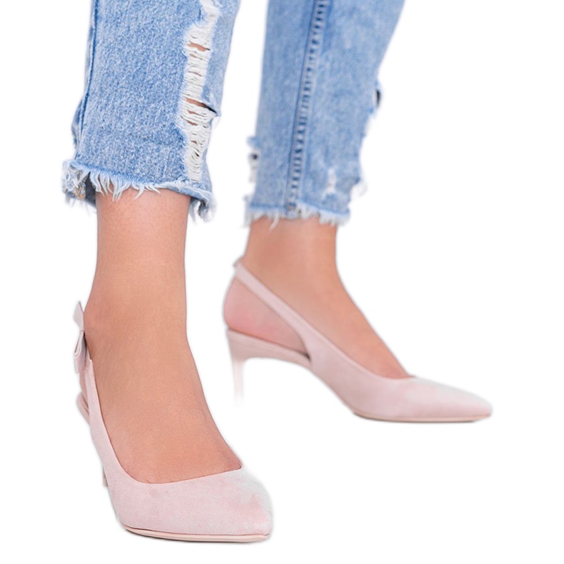 Béžové lodičky na podpatku Tari béžový Béžové lodičky na podpatku Tari béžový