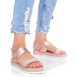 Béžové sandály s robustní podrážkou Senorita béžový