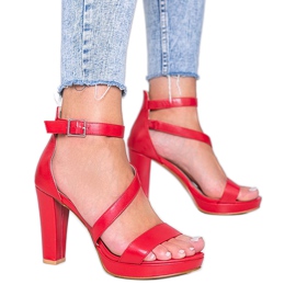 Červené sandály na platformě Got You červený