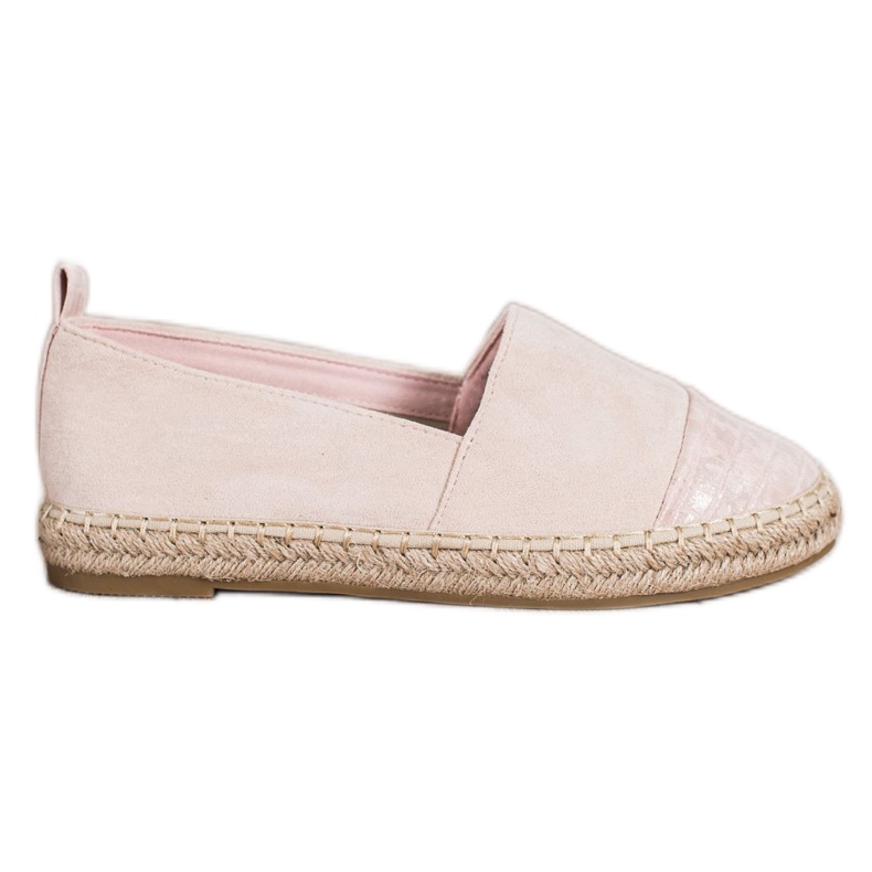 Bestelle Espadrilky z práškového semiše růžový