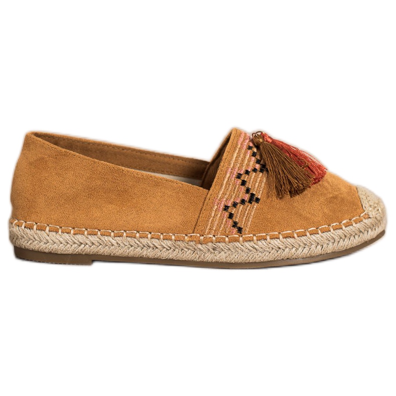 Melisa Třásněné espadrilky hnědý