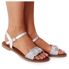 S.Barski Elegantní sandály S. Barski GD-53 Silver stříbro
