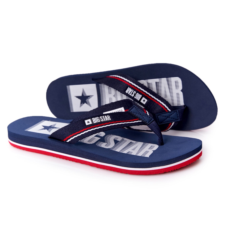 Dámské žabky Big Star HH274A059 Navy Blue námořnická modrá