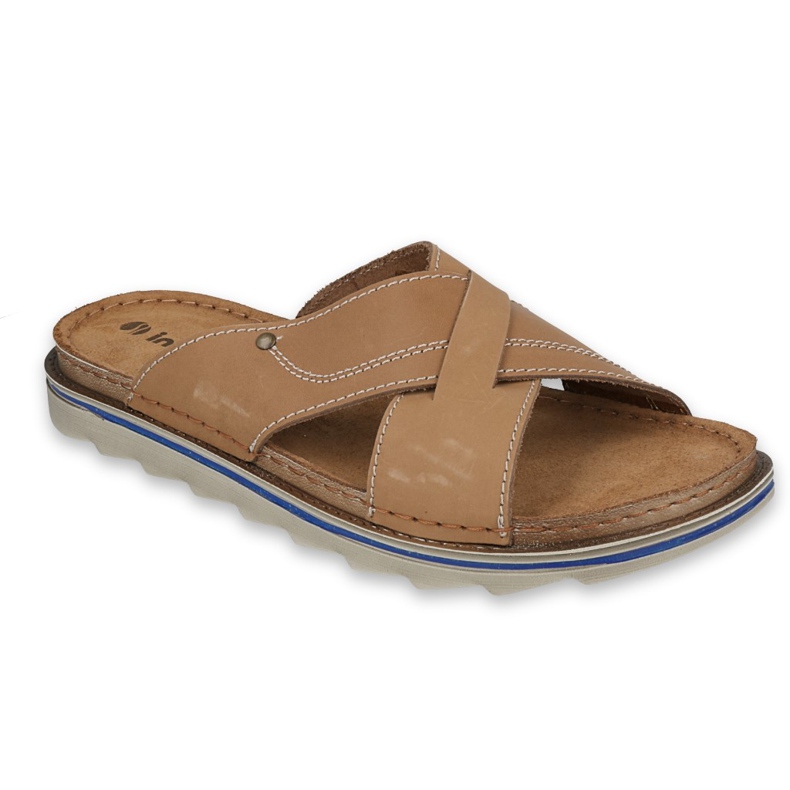 Inblu pantofle pánské boty 158M007 béžový