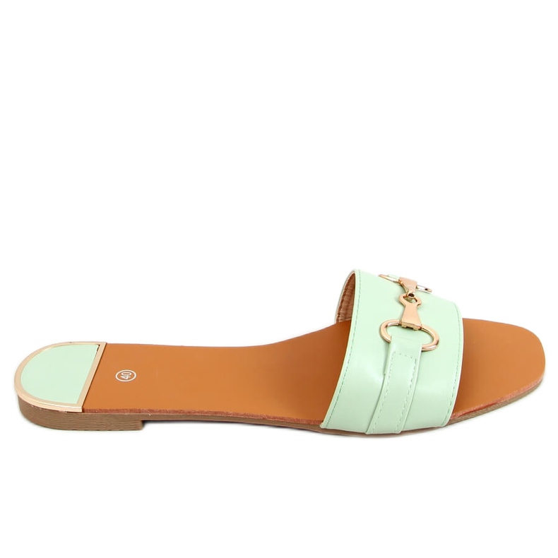 Dámské pantofle máty N-109 zelené zelená