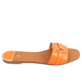 Oranžové dámské pantofle N-109 Orange pomerančový