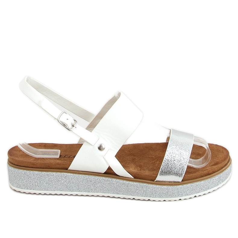 Bílé dámské sandály 100-138SA-1 White bílý