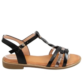 Černé dámské sandály C43 Black černý