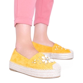 Hořčičné espadrilky na tlusté podrážce paní Nicki žluť