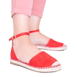 Sandály Chloe Star červené espadrilky červený