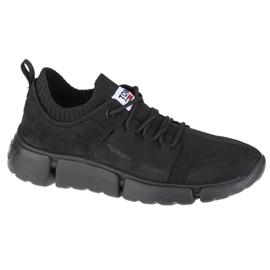 Boty Tommy Hilfiger Jeans Chunky Mono Sock Lea Trainers M EM0EM00679-BDS černý
