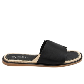 Černé dámské černé pantofle 395 Black černá