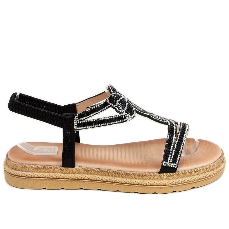 Černé dámské sandály JN11-34 Black černá Černé dámské sandály JN11-34 Black černá