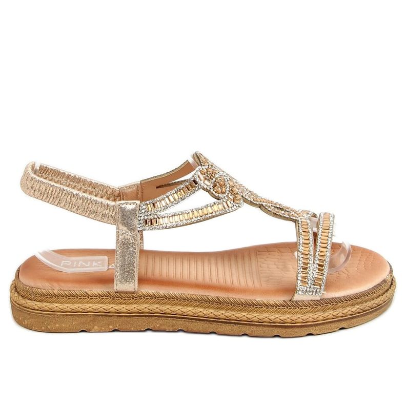 Zlaté dámské sandály JN11-34 Gold zlatý