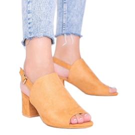 Velbloudí sandály na sloupku se svrškem Blubbery hnědý