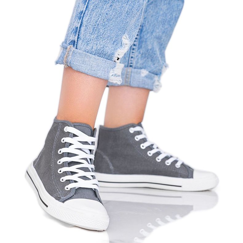 Šedé dámské tenisky Gampa kotník šedá