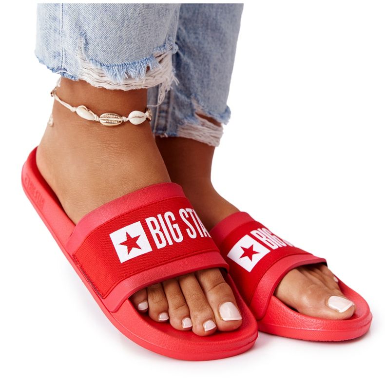 Dámské pantofle Big Star HH274A014 Červené