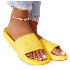 Dámské pantofle Big Star HH274A040 žluté žlutá