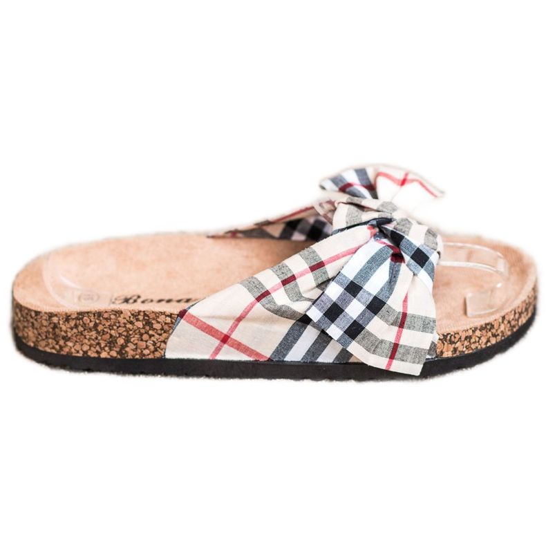 Bona Pantofle S Kostkovanou Mašlí vícebarevný