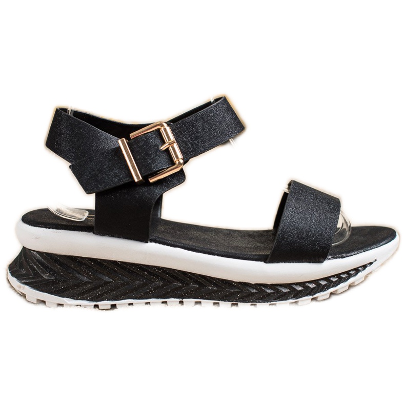 Groto Gogo Sandály Na Platformě S Třpytkami černá