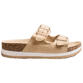 Evento Neformální pantofle béžový