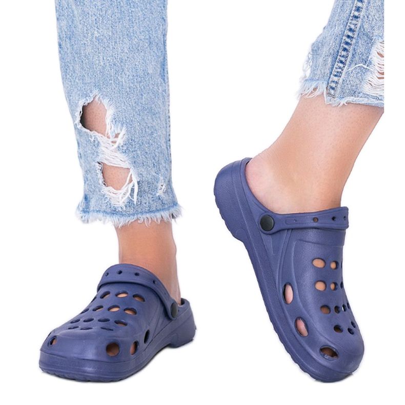 Dámské pantofle Karolinos tmavě modré kroks námořnická modrá