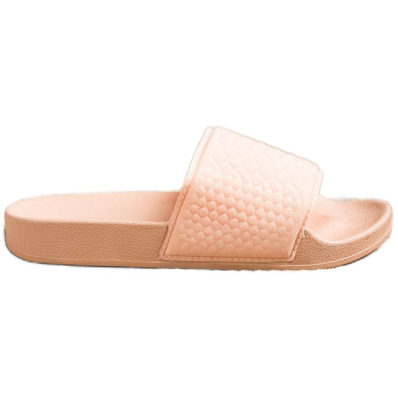 SHELOVET Béžové textilní pantofle béžový