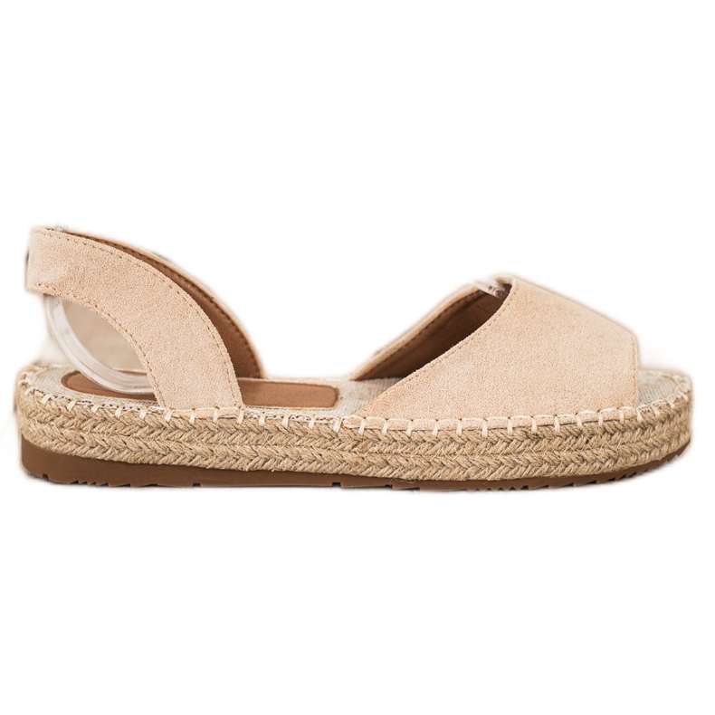 Ideal Shoes Navlékací espadrilky béžový