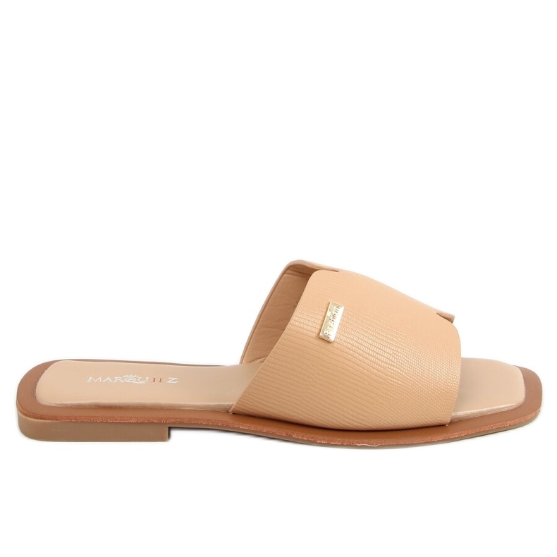 Dámské béžové pantofle 3526 Camel béžový