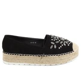 RC-96 Black Espadrilles s kameny černý