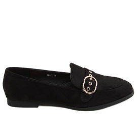 Černé Dámské černé mokasíny GQ05 Black černý