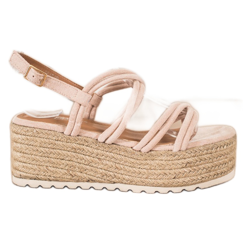 Seastar Espadrilky na klínových sandálech béžový