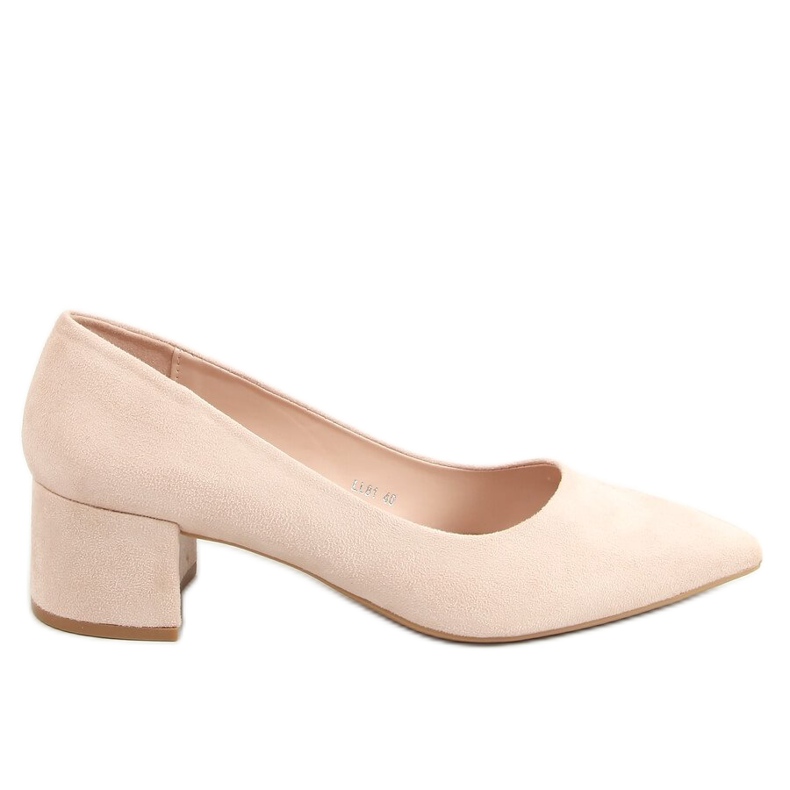 Boty na nízkém podpatku béžové LL81 Beige béžový