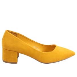Lodičky na nízkém podpatku LL81 Yellow med žluť