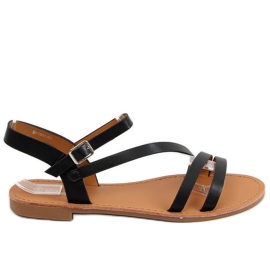 Černé dámské sandály BH1651-SD Black černá Černé dámské sandály BH1651-SD Black černá