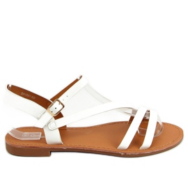 Bílé dámské sandály BH1651-SD White bílý Bílé dámské sandály BH1651-SD White bílý