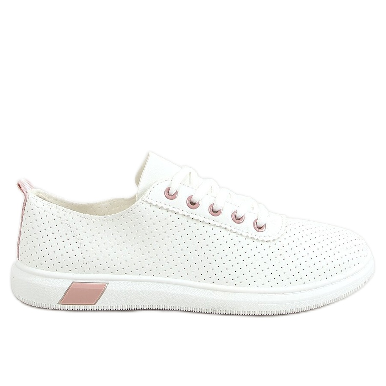 Dámské tenisky bílé a růžové kvality LA42 Pink Ii bílý růžový