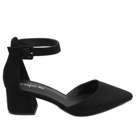 Lodičky na širokých podpatcích černé LL76 Black černá