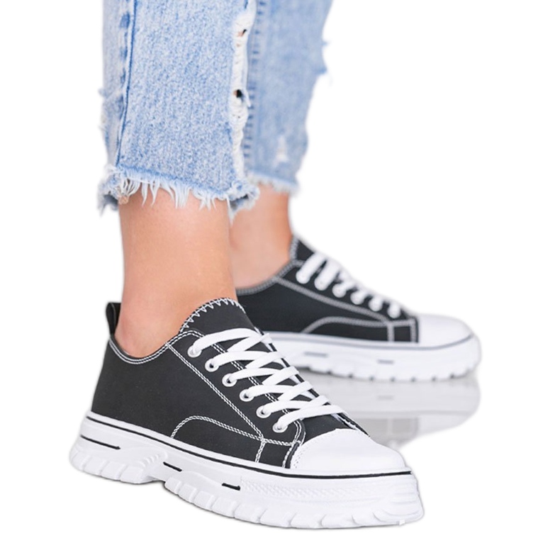 Dámské černé tenisky na tlusté podrážce Georgia černá