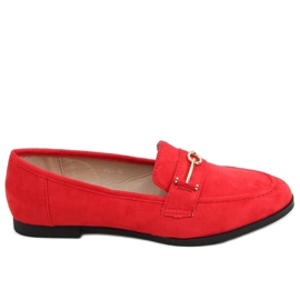 Červené dámské mokasíny GQ01 Red červený