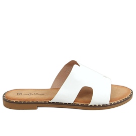 Bílé dámské pantofle SL1525 White bílý