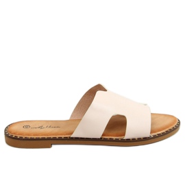 Dámské béžové pantofle SL1525 Béžové béžový