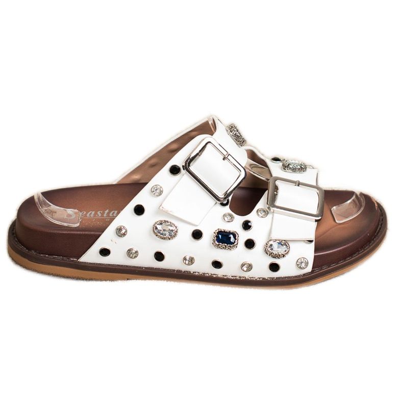 Seastar Módní žabky s krystaly bílý