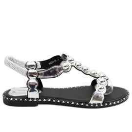 Stříbrné dámské sandály M6P111-1 Silver stříbrný